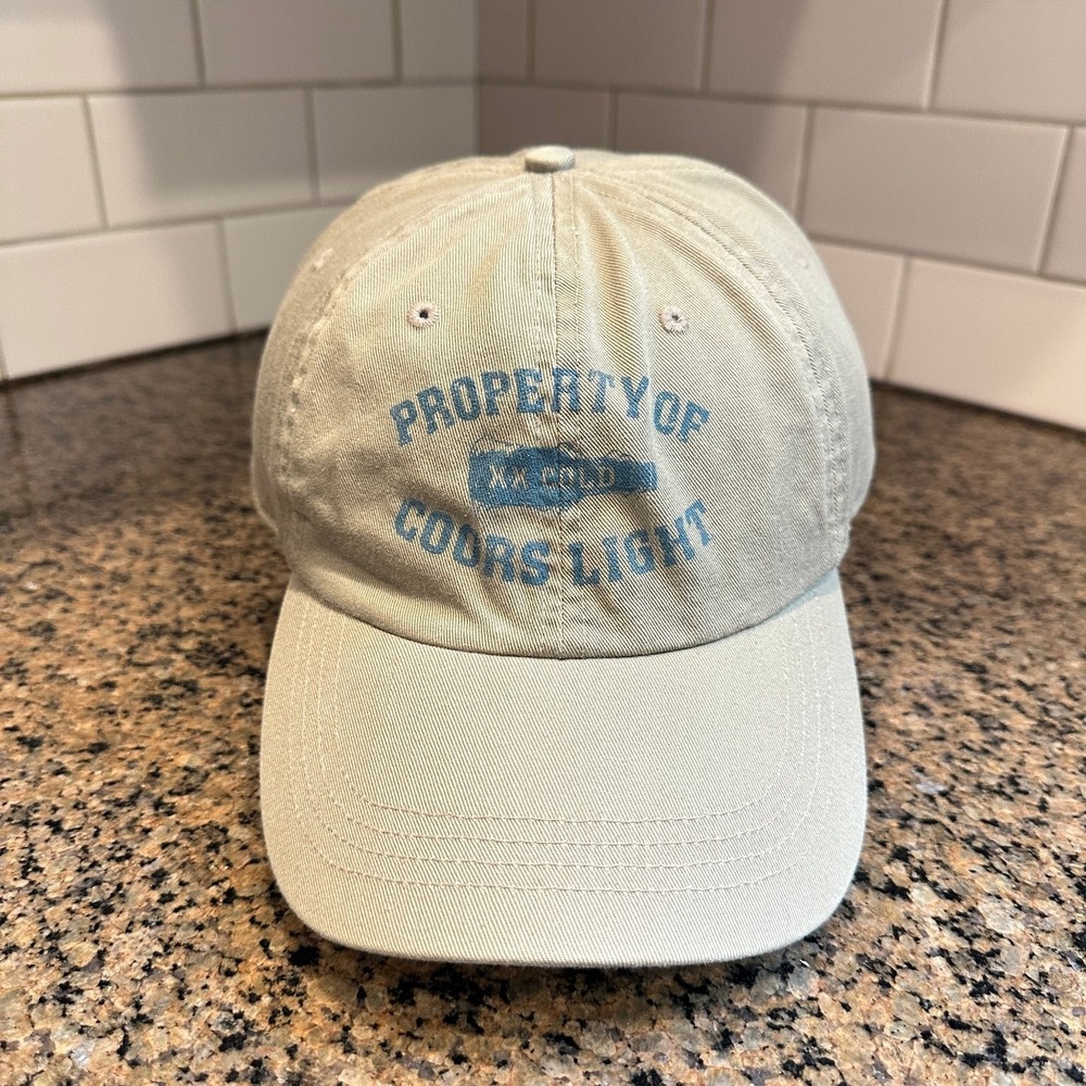 Coors Light Kudzu‎ "Property Of" Dad Hat Men's Adjustable Khaki Baseball Cap